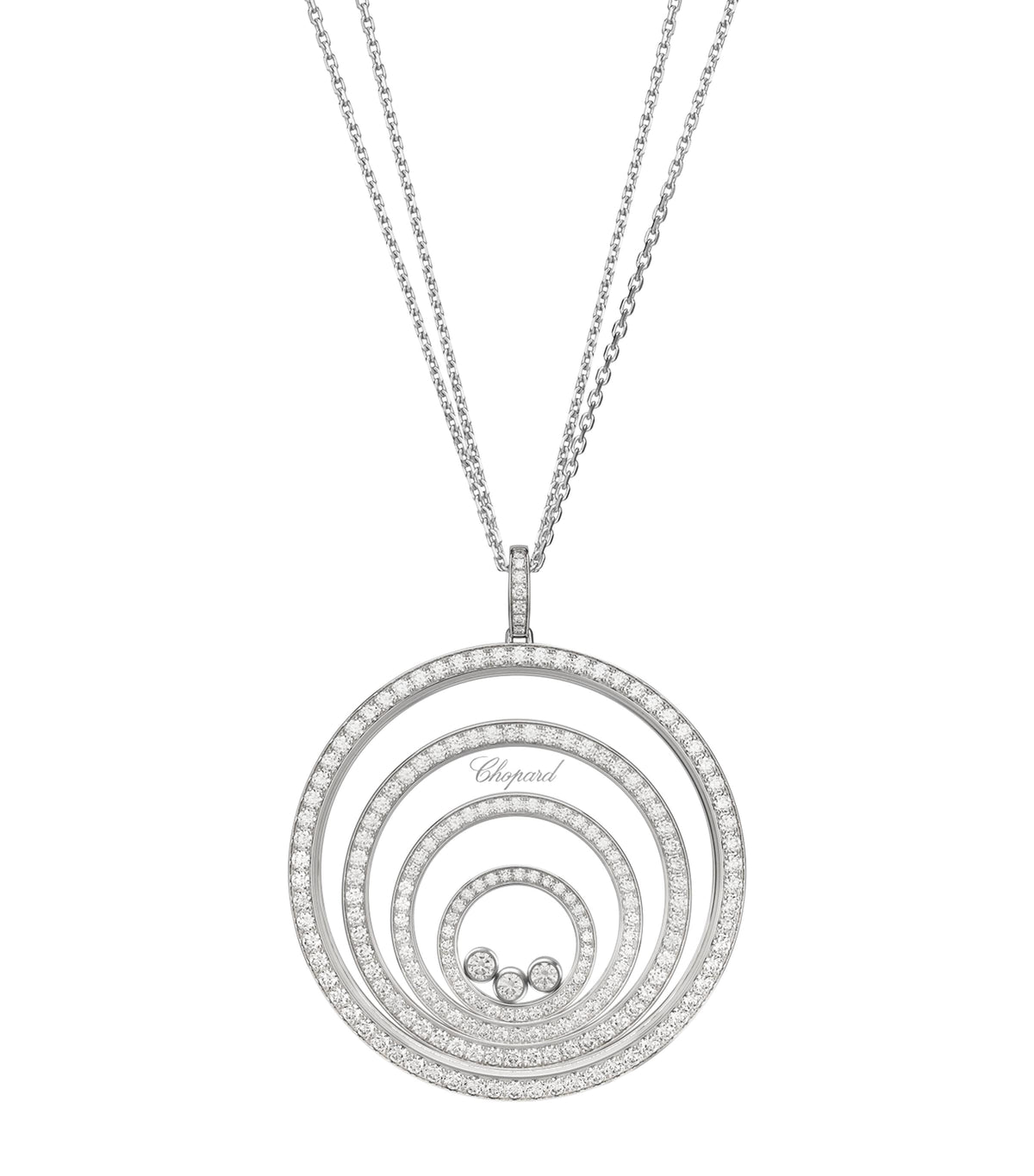 Chopard white gold diamond pendant necklace from Happy Spirit (British brand)