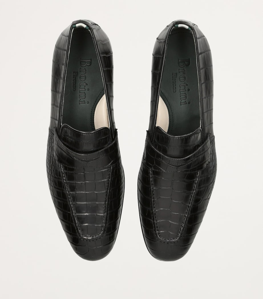 Brotini crocodile leather loafers - British product
