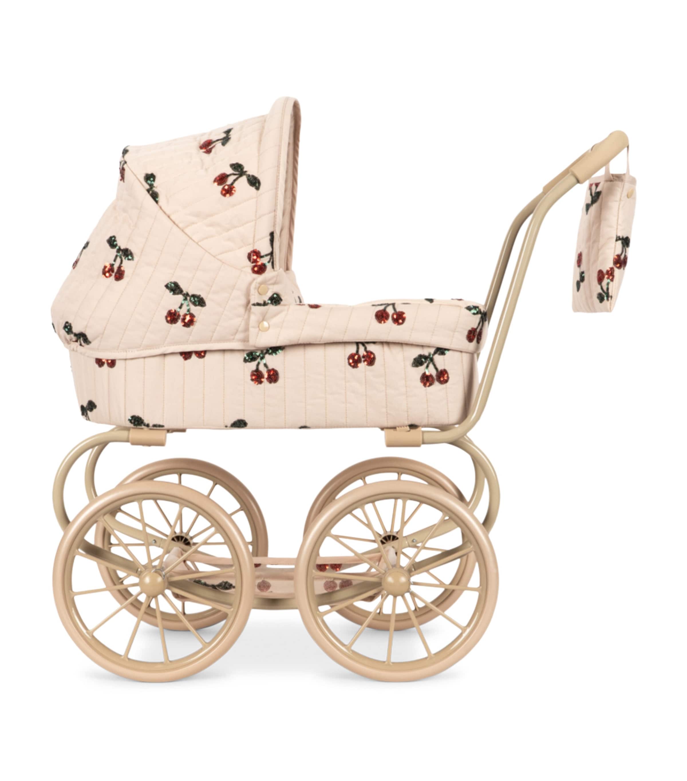 Konges Slojd sequinned Minnie doll pram, imported from the UK