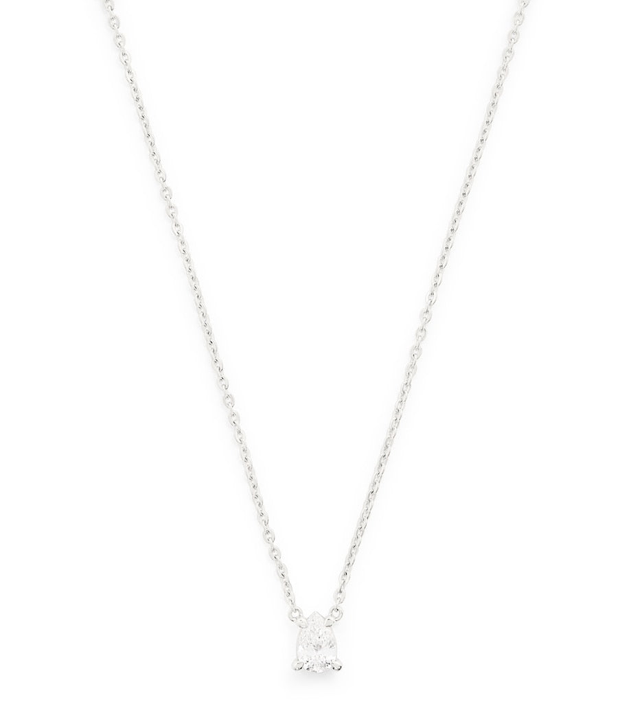 Harrods white gold diamond pendant necklace 0.50ct (British brand)