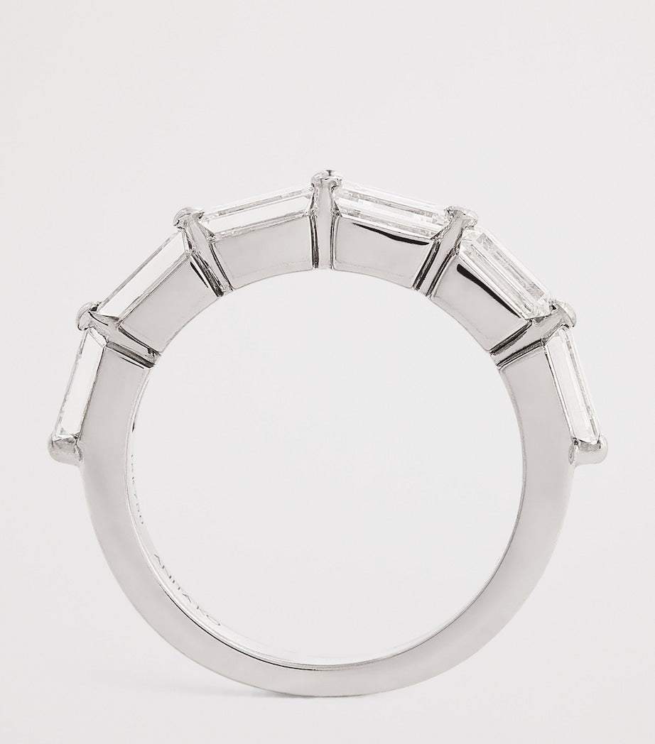 Anita Ko white gold diamond baguette floating ring, imported from the UK