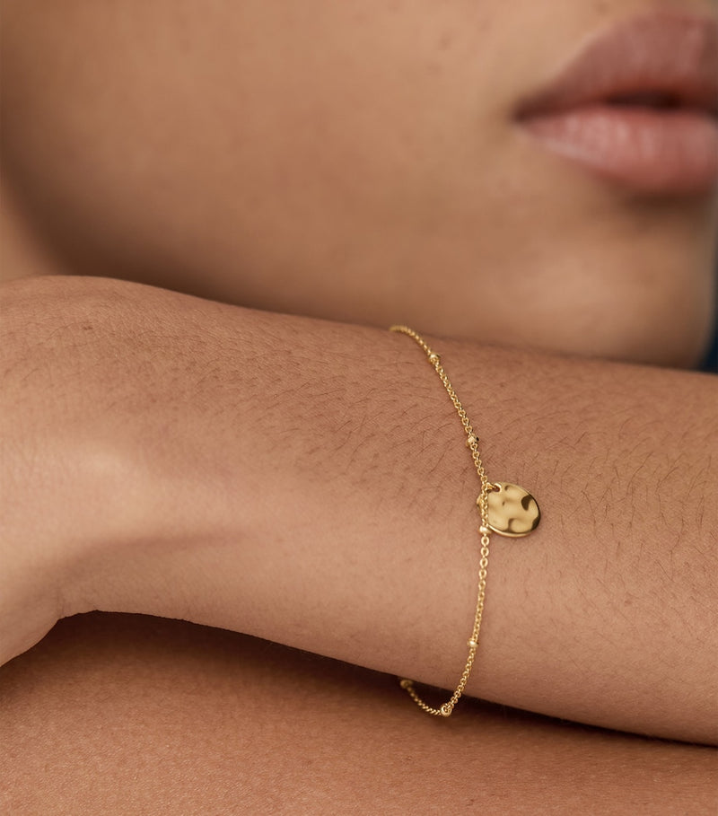 Monica Vinader gold vermeil Siren chain bracelet 15-19cm, imported from the UK