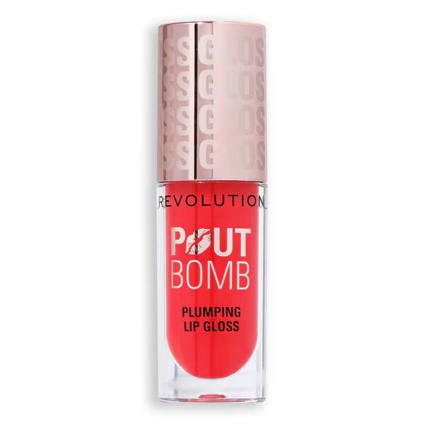 Revolution Plumping Gloss Cherry Sheer Red, imported from the UK