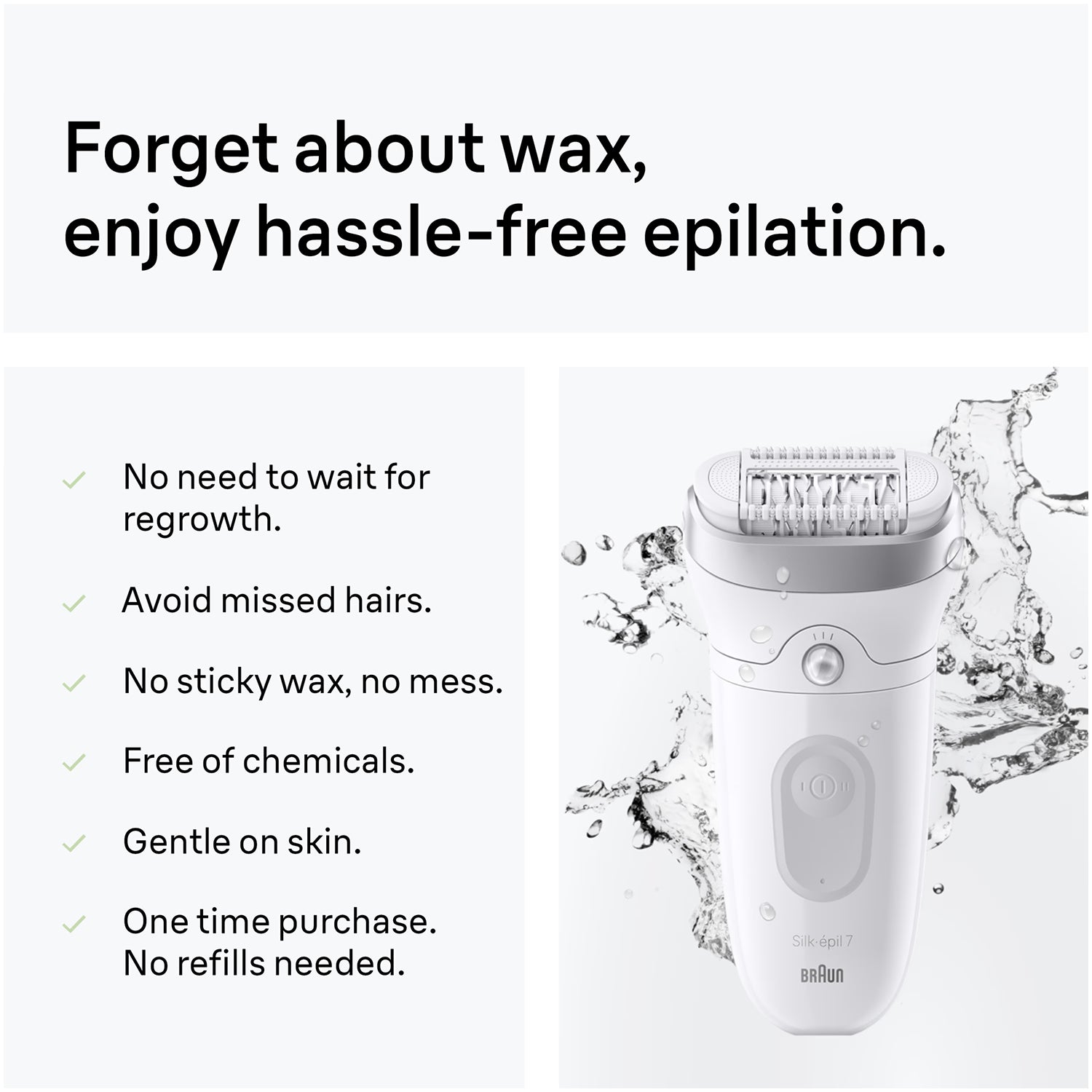 Braun Silk·épil 7 wet and dry epilator silver - British product