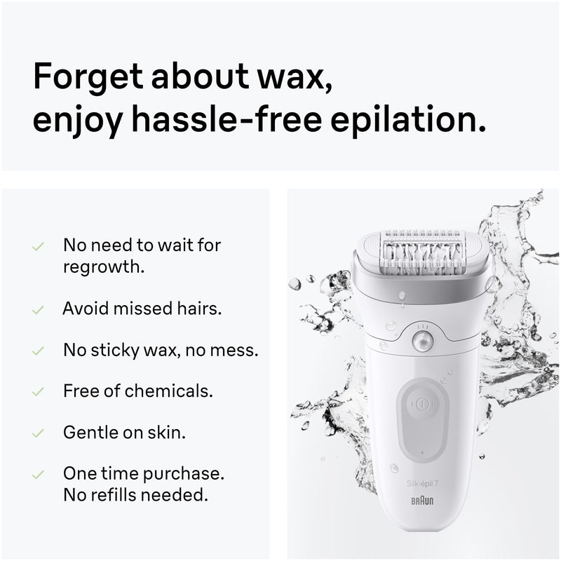 Braun Silk·épil 7 wet and dry epilator silver - British product