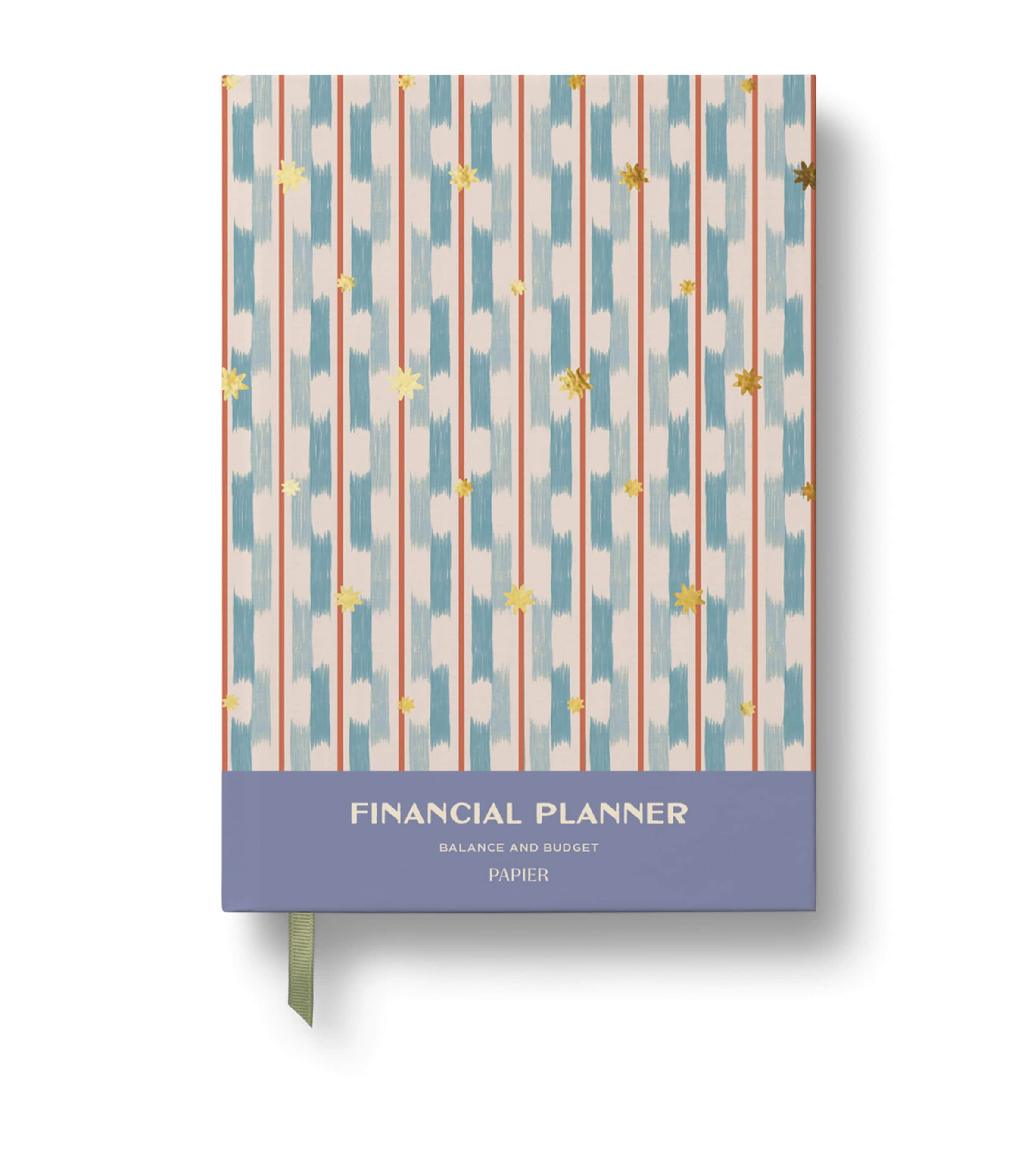 Papier Starry Ikat A5 finance planner, imported from the UK