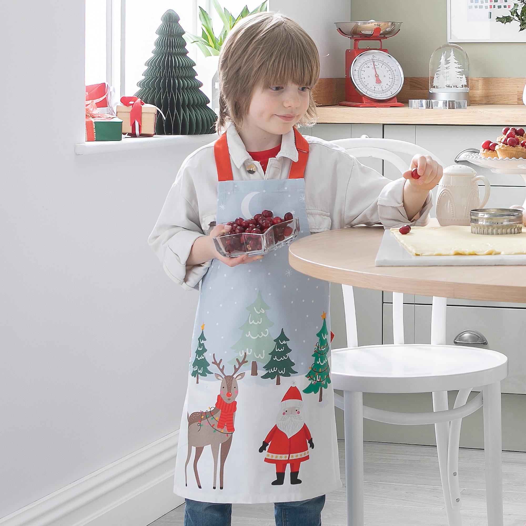 Home Santa & Reindeer Kids Apron GOODS Sainsburys   