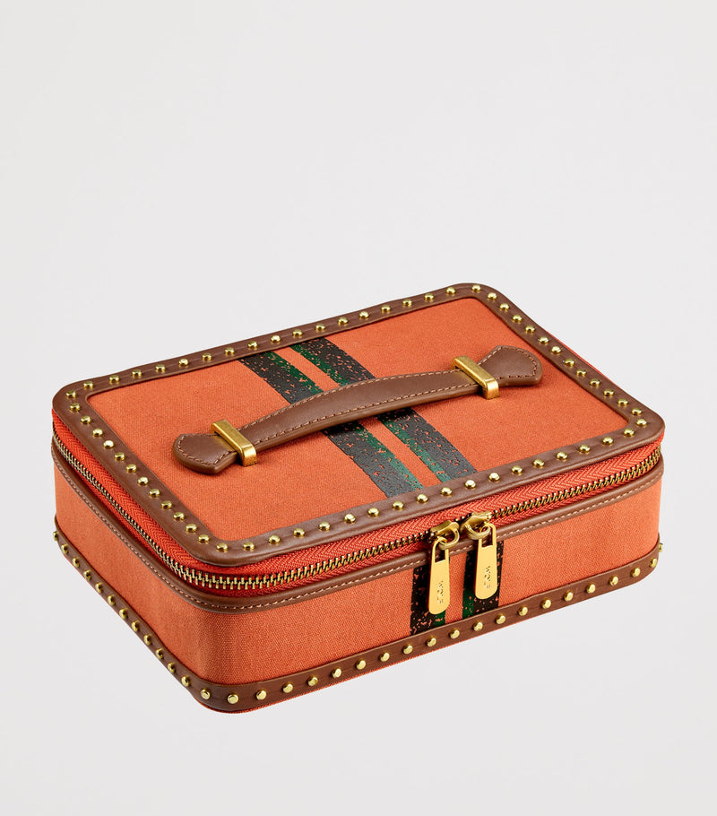 WOLF Ida Travel Zip Jewellery Case (British brand)
