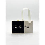 SVNX pearl stud earring on diamante wreath gold - British product