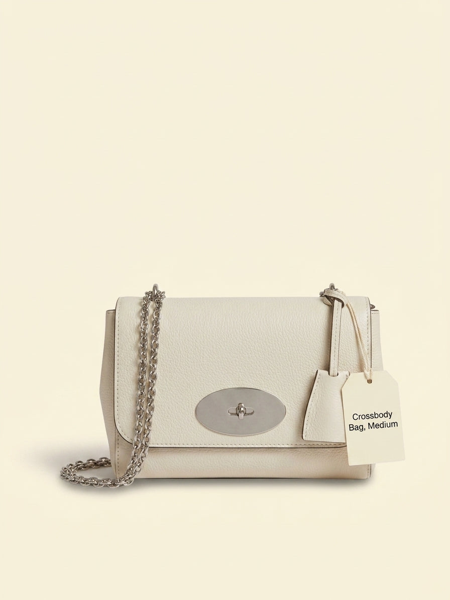 Mulberry Lily leather shoulder bag with chain strap (British brand)