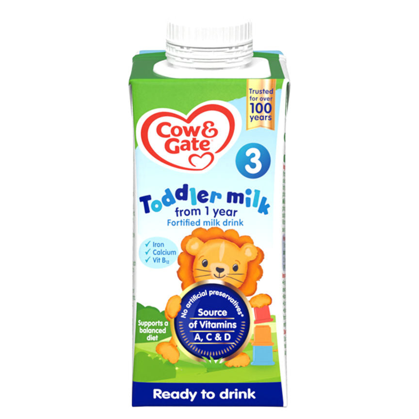 Cow & Gate 3 Toddler Milk Formula Liquid 1-3 Years GOODS ASDA   