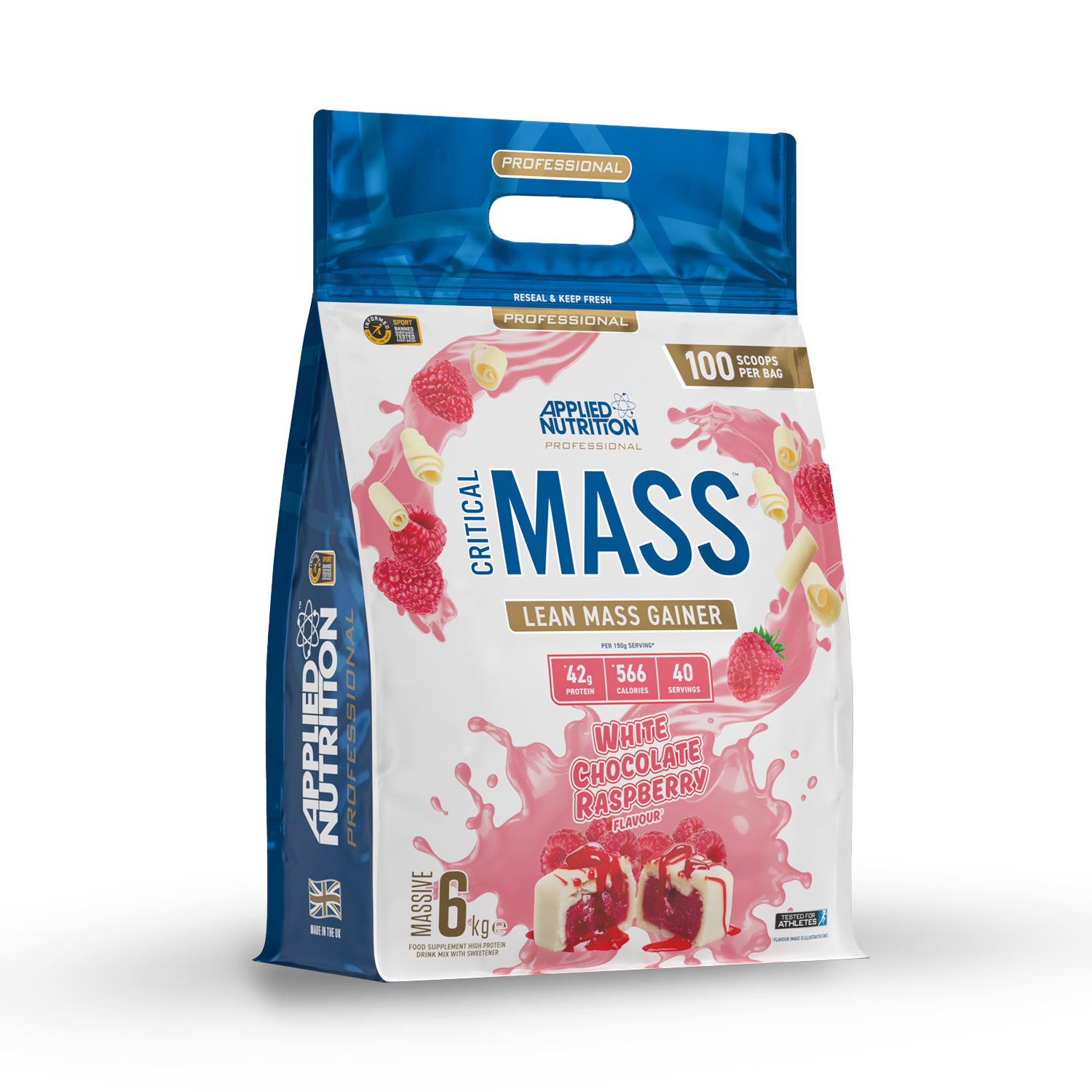 Applied Nutrition mass gainer white chocolate raspberry 6kg - British product