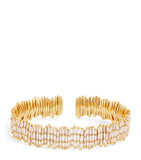 Suzanne Kalan three-row diamond cuff 18kt yellow gold - British product