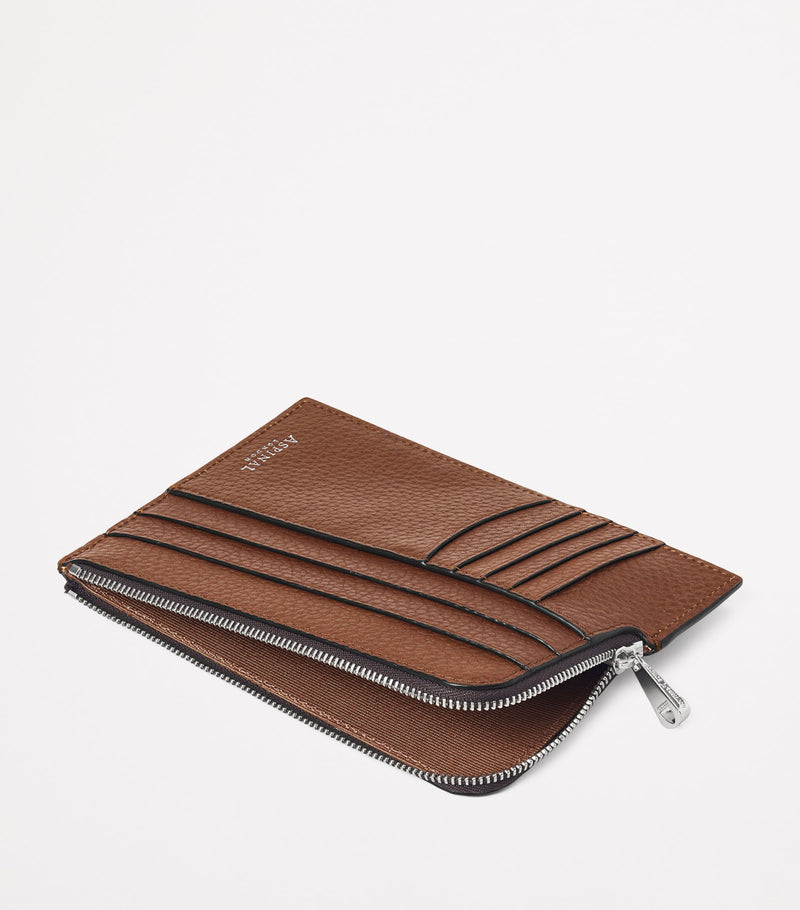 Aspinal of London leather zipped travel wallet - British product