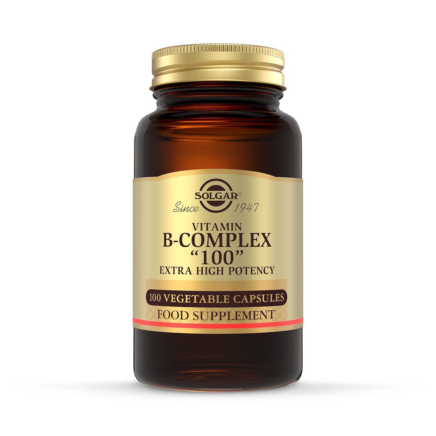 Solgar B-Complex 100 extra high potency vegi capsules (British brand)