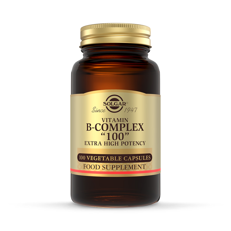 Solgar B-Complex 100 extra high potency vegi capsules (British brand)