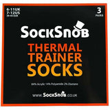 Sock Snob 3 Pk Mens Low Cut Thermal Trainer Socks 6-11 UK GOODS Superdrug   