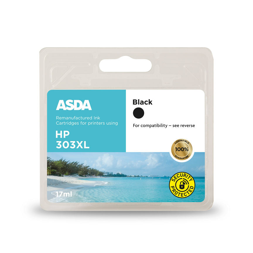 ASDA HP 303XL Black Ink Cartridge General Household ASDA   