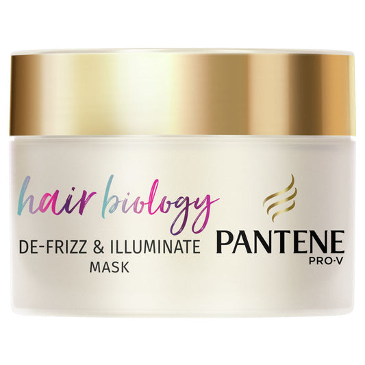 Pantene Hair Biology De-frizz & Illuminate Hair Mask For Frizzy, Dry, Coloured Hair Hair Treatments ASDA   