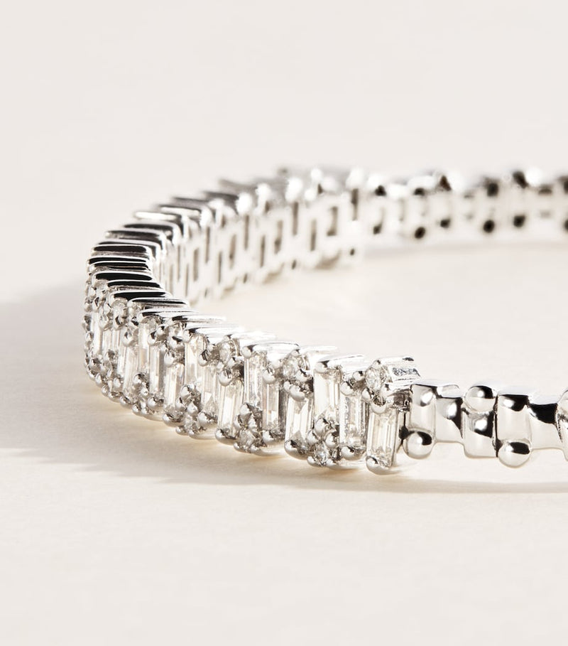 Suzanne Kalan white gold diamond bangle small size - British product