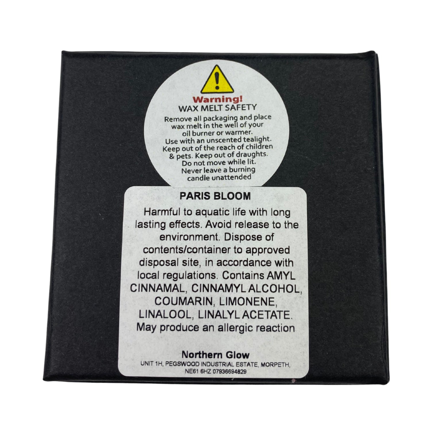 Hand-poured natural scented wax melt squares (British brand)