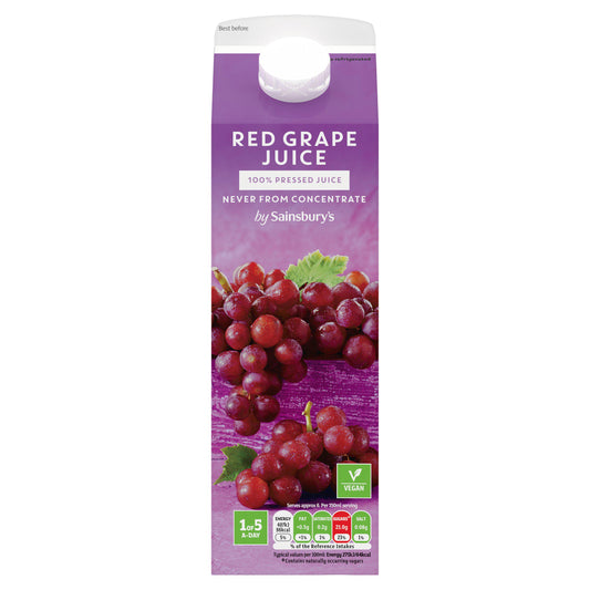 Sainsbury's Red Grape Juice, Not From Concentrate 1L All chilled juice Sainsburys   