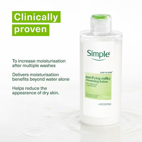Simple purifying cleansing lotion 200ml (British brand)