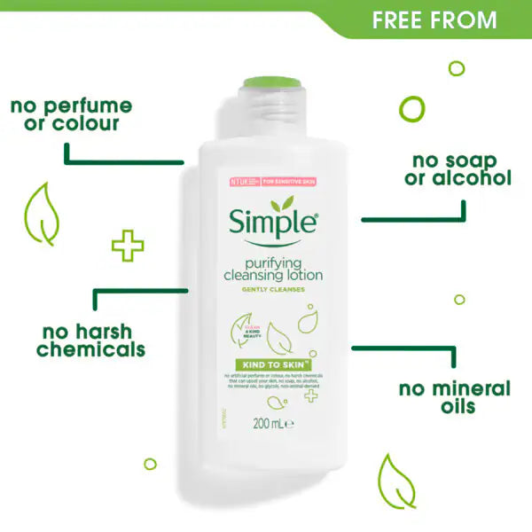 Simple purifying cleansing lotion 200ml (British brand)