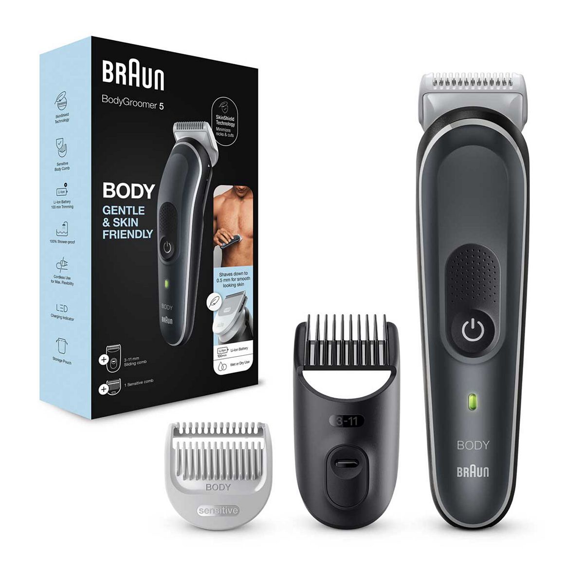 Braun Series 5 Body Groomer BG5350 with 2 Attachments GOODS Boots   