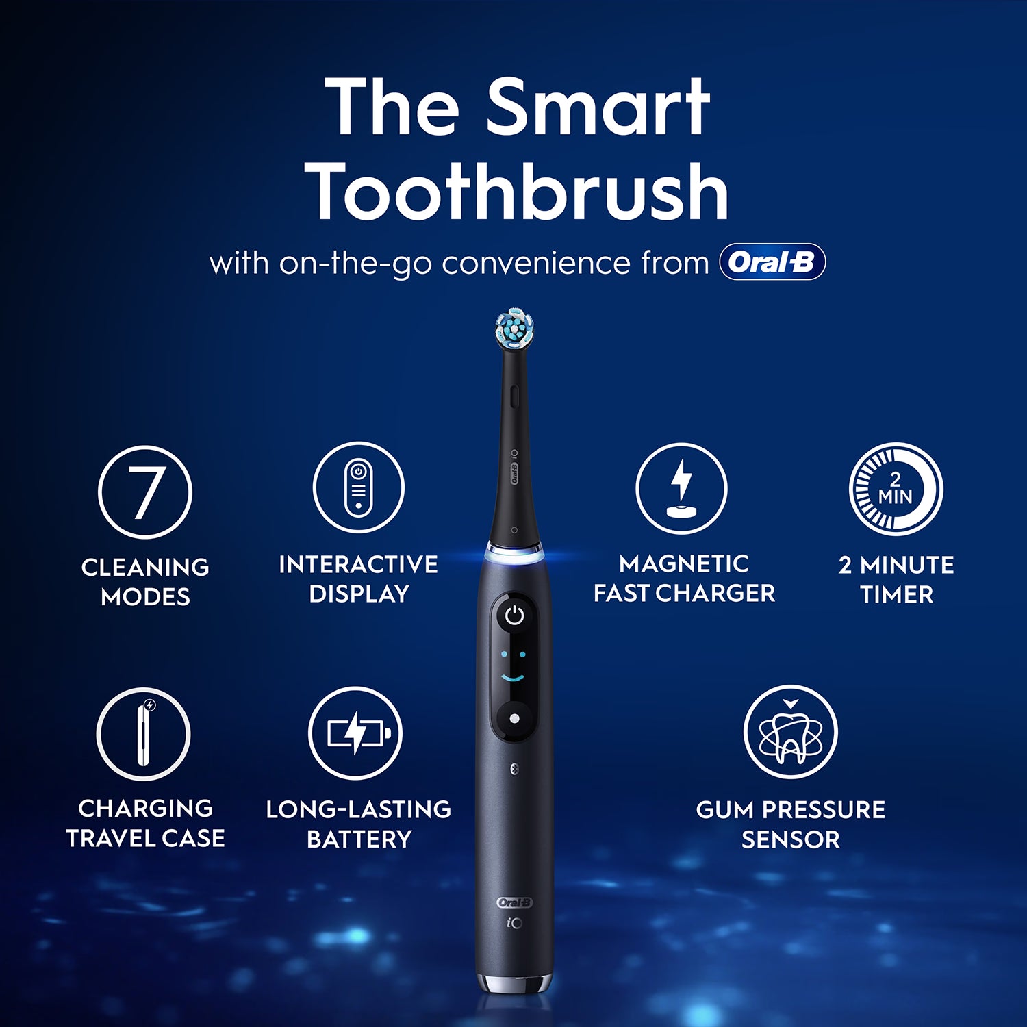 Oral-B iO 9 electric toothbrush Black & Rose, imported from the UK
