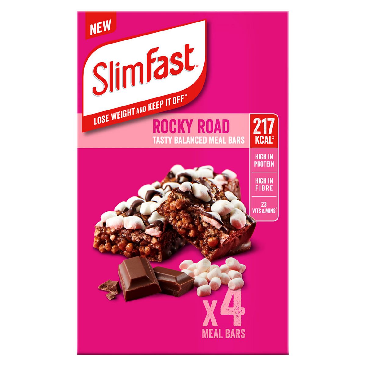 SlimFast Meal Replacement Bar Rocky Road - 4 x 60g GOODS Boots   