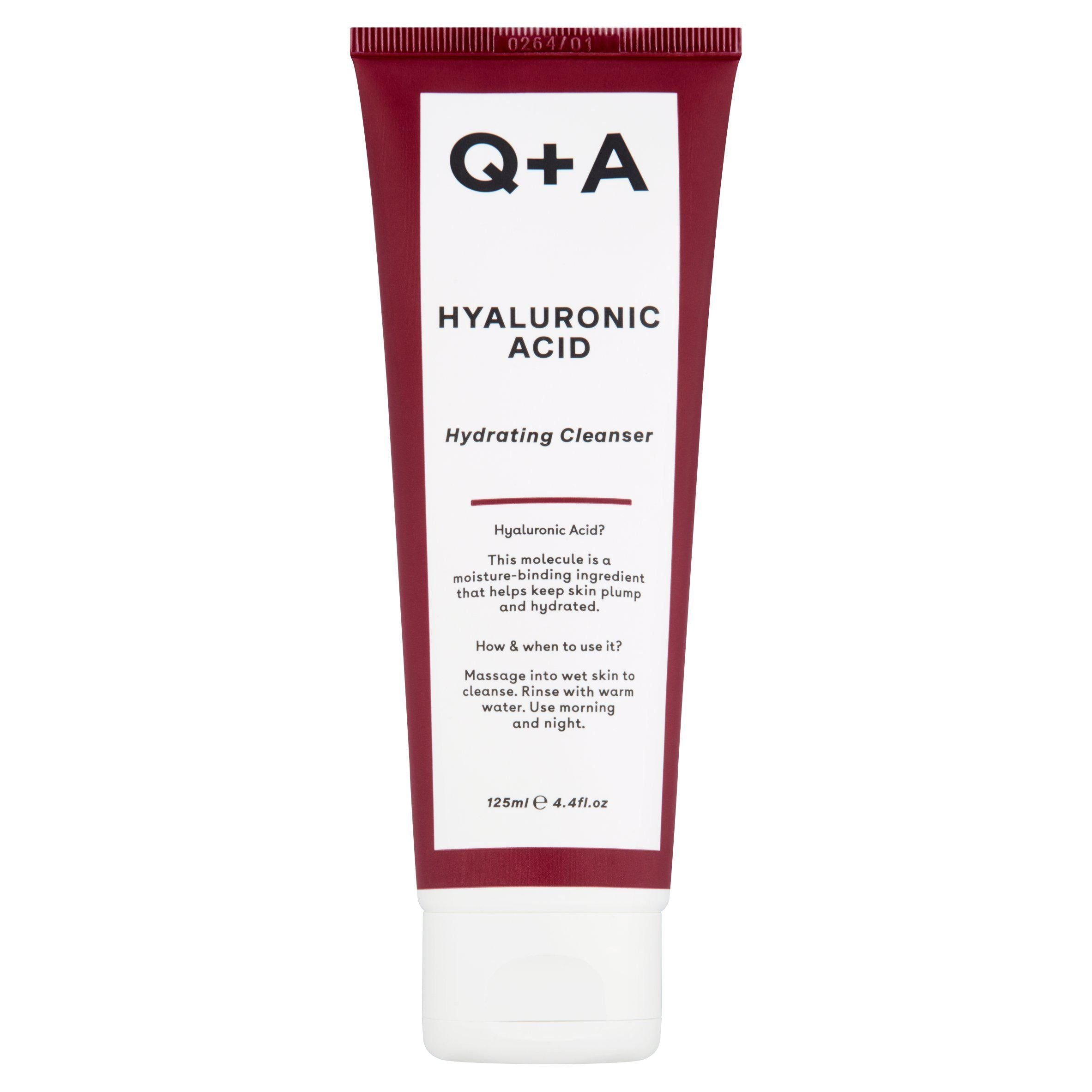 Q+A Hyaluronic Acid Gel Cleanser 125ml face & body skincare Sainsburys   