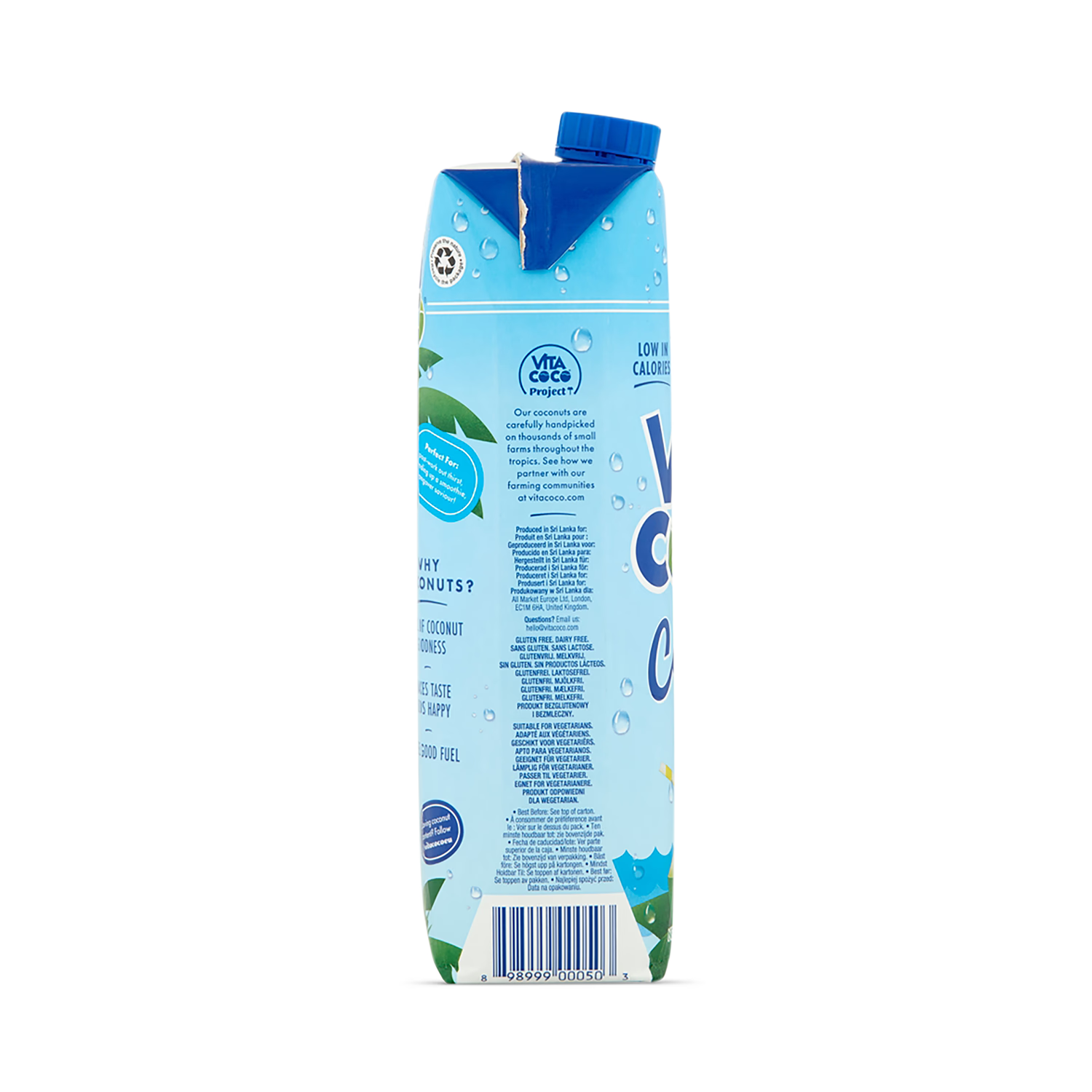 Vita Coco Original Coconut Water 1L bottle (British brand)
