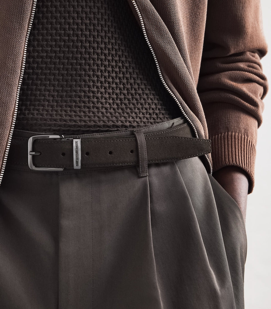 Emporio Armani leather buckle belt, UK version