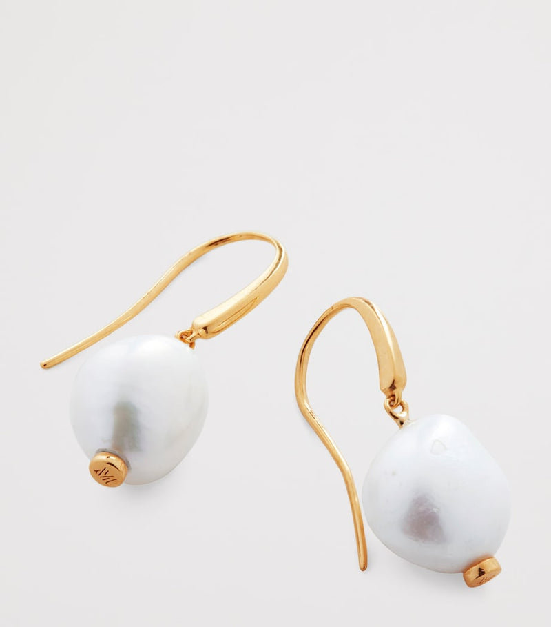Monica Vinader gold vermeil keshi pearl Nura earrings - British product