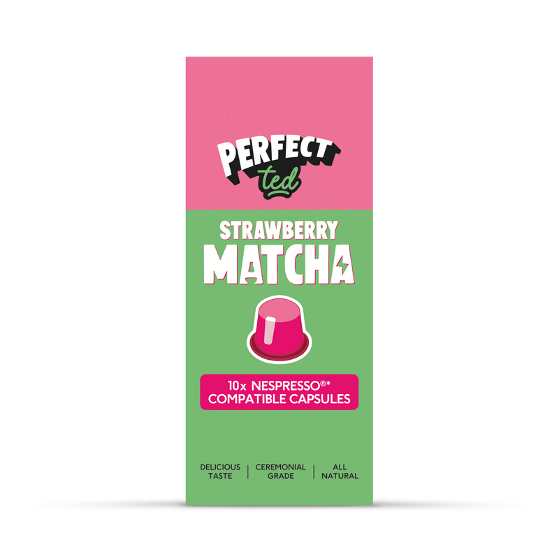 Perfect Ted strawberry matcha Nespresso pods 10, imported from the UK