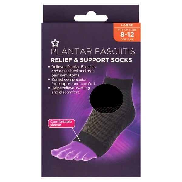 Superdrug Plantar Relief and Support Sock Size 8-12 GOODS Superdrug   