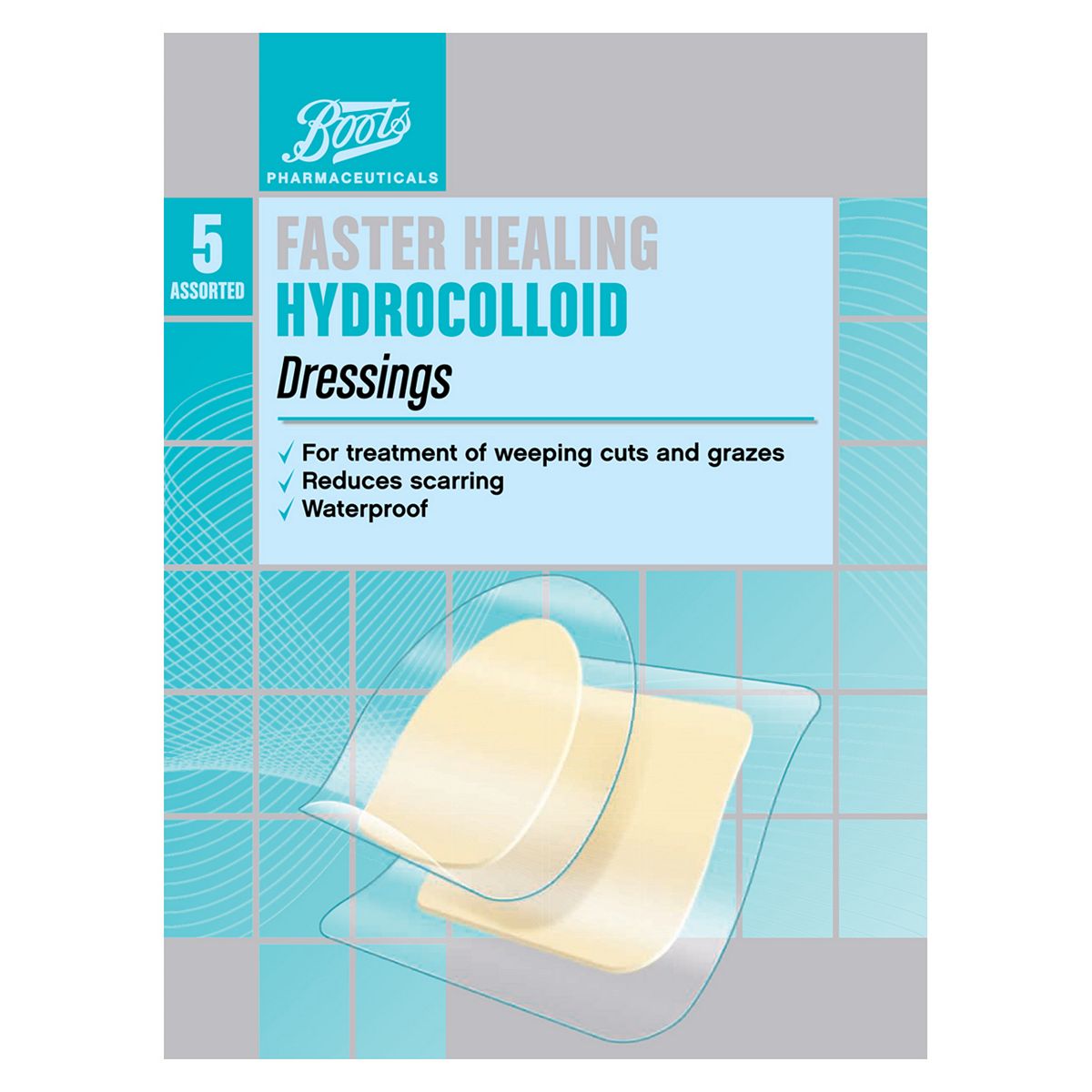 Boots Faster Healing Hydrocolloid Dressings (Pack of 5 Assorted) GOODS Boots   