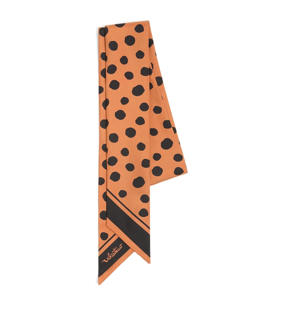 Valentino Garavani spotted print silk scarf skinny, UK version
