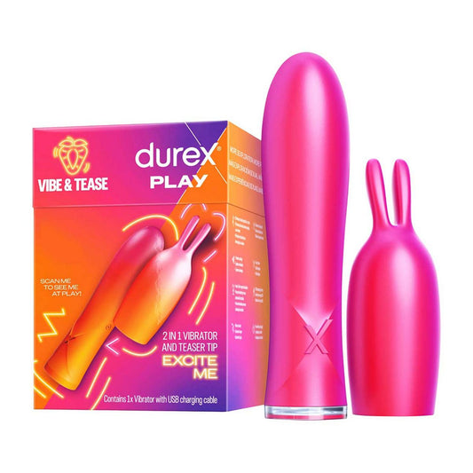 Durex Play Vibe & Tease 2 in 1 Vibrator and Teaser Tip GOODS Boots   