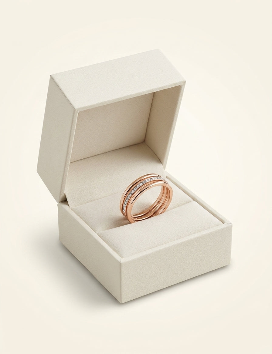 Cartier Juste un Clou double rose-gold diamond ring, imported from the UK