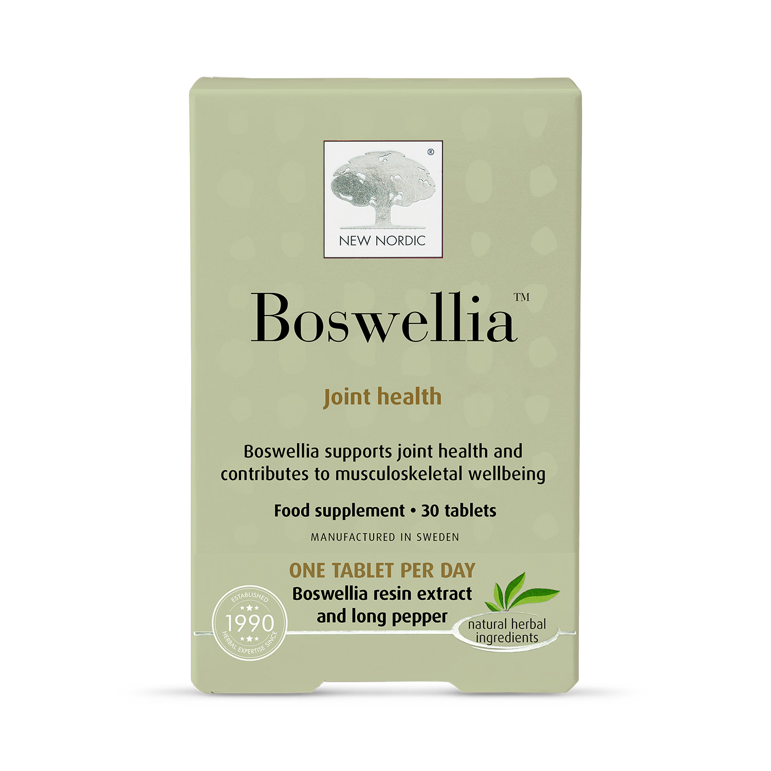 New Nordic Boswellia joint health tablets 30 pack (British brand)