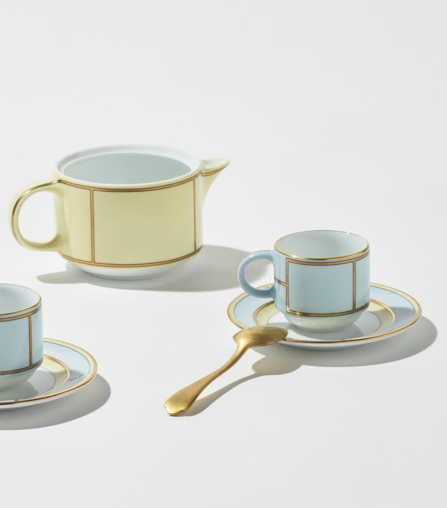 Ginori 1735 Celeste coffee cups set of 2 - British product