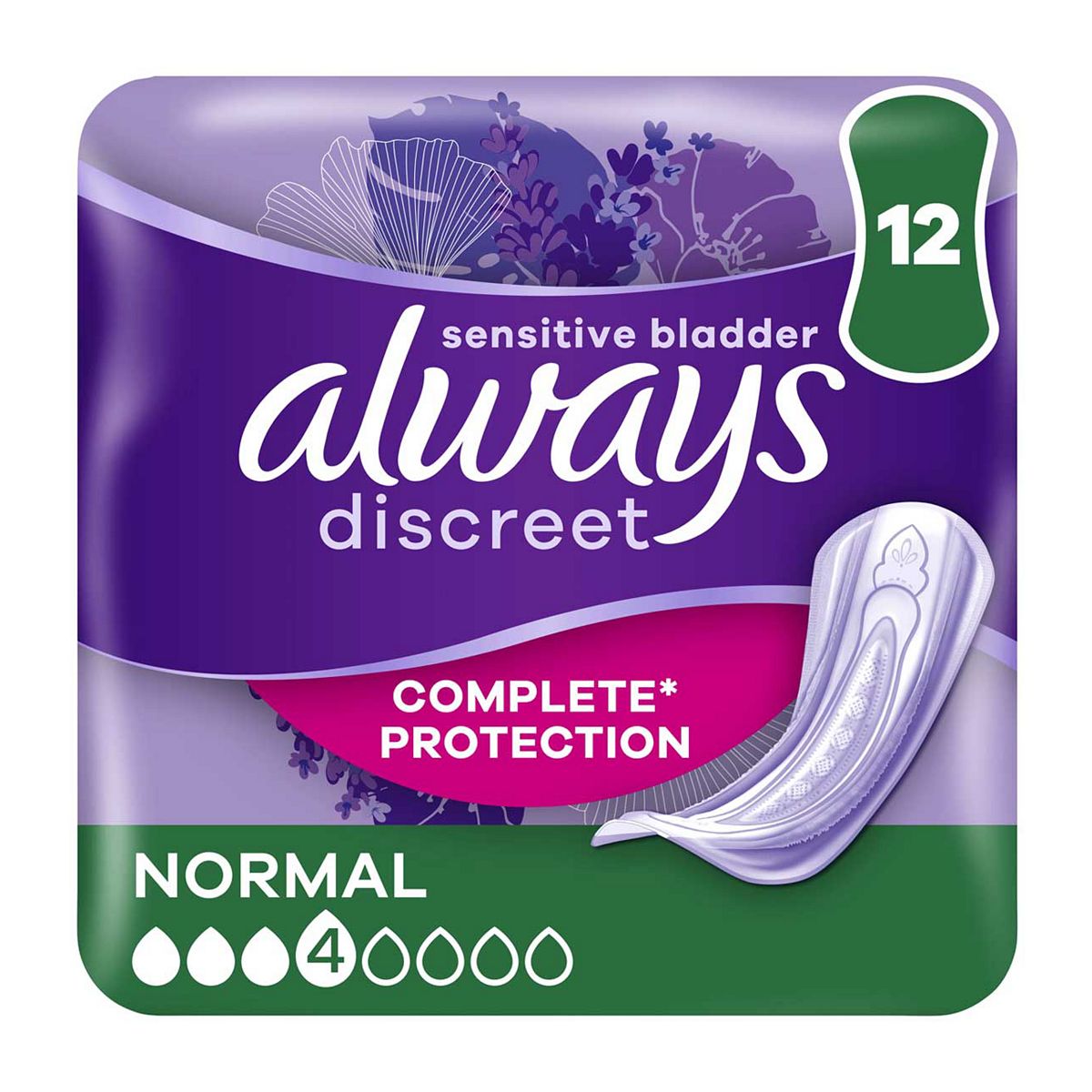 Always Discreet Incontinence Pads Normal For Sensitive Bladder x 12 GOODS Boots   