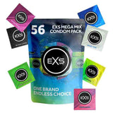 EXS Mega Mix condoms variety 56 pack, imported from the UK