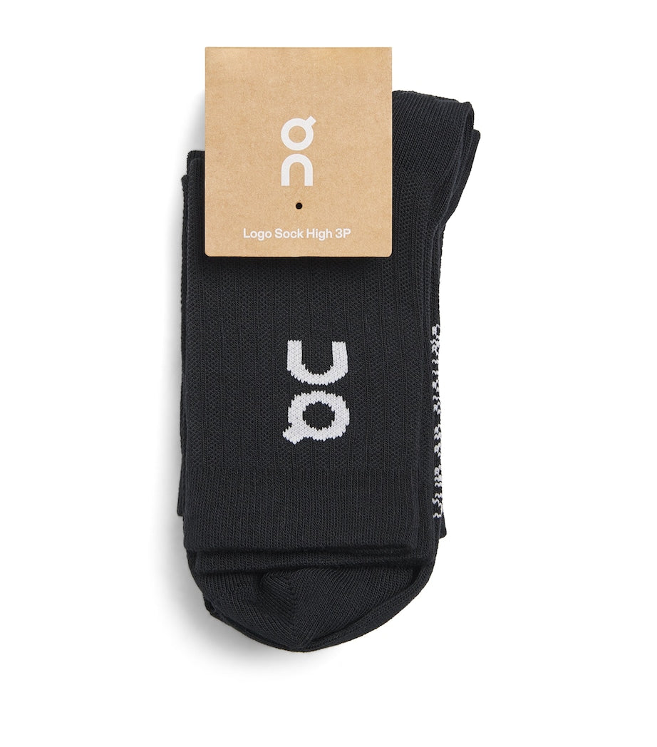 On high-cut logo socks pack of 3 (British brand)