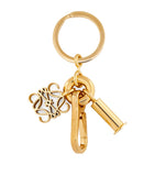 LOEWE Anagram keyring silver-tone steel 8cm x 4cm - British product