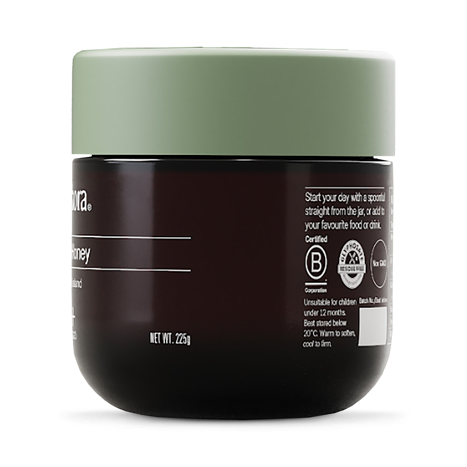 Manukora Manuka Honey MGO 200+ 225g jar, imported from the UK