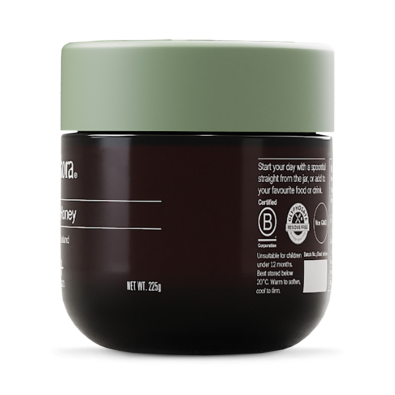 Manukora Manuka Honey MGO 200+ 225g jar, imported from the UK