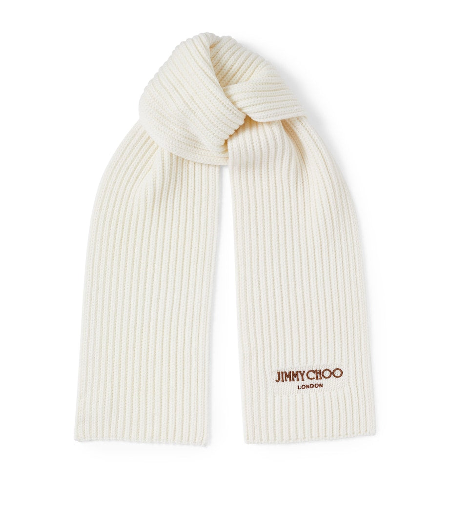Jimmy Choo Yukiko scarf virgin wool 20x190cm, imported from the UK